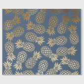 elegant faux goud tropisch anananaseppatroon cadeaupapier (Vlak)