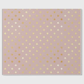 elegant faux goudroze polka stippen cadeaupapier (Vlak)
