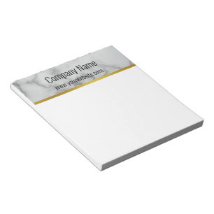 Elegant Faux Gray Marble Business Text Sjabloon Notitieblok