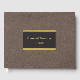 Elegant faux leder Memorial Guest Book Gastenboek