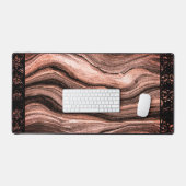 Elegant Faux Marble Black Ornate Trim (Clavier et souris)