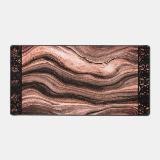 Elegant Faux Marble Black Ornate Trim