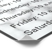 Elegant Faux Marble Uours Poster (Hoek)