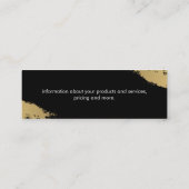 Elegant Faux Metallic Gold Black | Wijziging II Mini Visitekaartje (Achterkant)