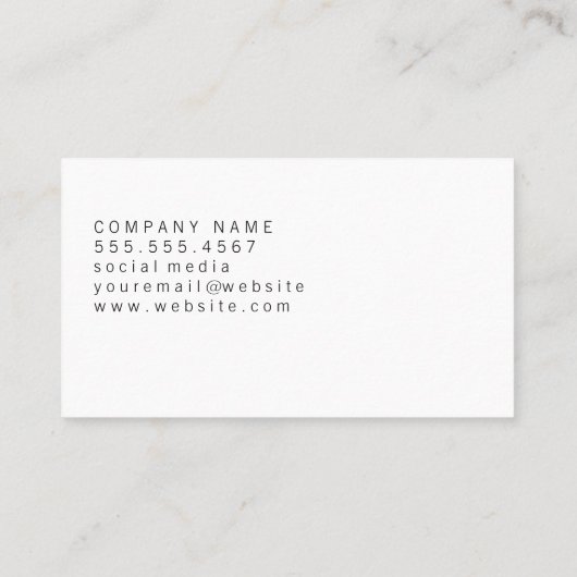 Elegant Faux Metallic Gold en Pattern Visitekaartje (Achterkant)