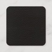 Elegant Faux Metallic Gold Leather Print Vierkante Visitekaartje (Achterkant)