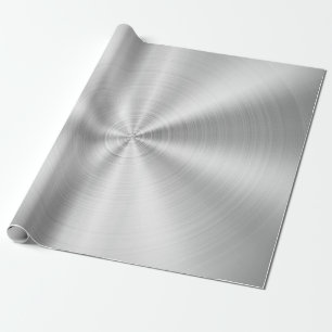 Elegant Faux Metallic Shiny Silver Cadeaupapier