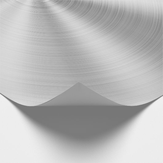 Elegant Faux Metallic Shiny Silver Cadeaupapier (Hoek)