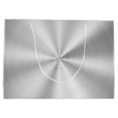 Elegant Faux Metallic Shiny Silver Groot Cadeauzakje (Achterkant)