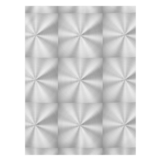 Elegant Faux Metallic Shiny Silver Tafelkleed (Voorkant)