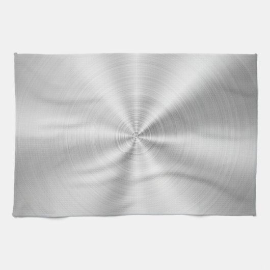 Elegant Faux Metallic Shiny Silver Theedoek (Horizontaal)