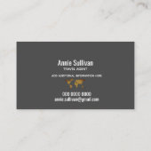 élégant faux or carte du monde sur agent de voyage (Dos)