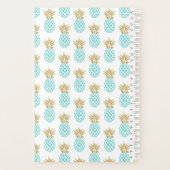 Élégant faux or motif d'ananas tropical (Dos)