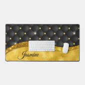 Élégant faux or parties scintillant noir diamant m (Clavier et souris)