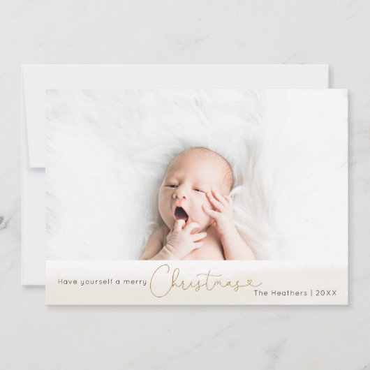 Elégant Faux Parties scintillant Noël Carte photo  (Devant)