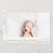 Elégant Faux Parties scintillant Noël Carte photo  (Devant / Derrière)