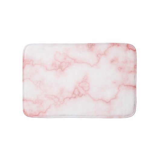 Elegant Faux Pink Marble Bath Mat (Voorkant)