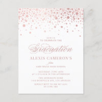 Elegant Faux Roos Gold Confetti Afstuderen