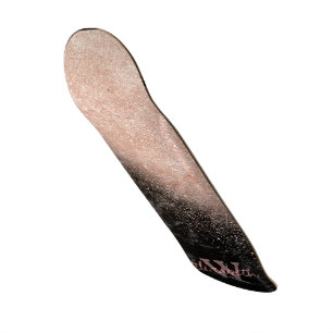 Elegant faux roos gold confetti black marble afbee skateboard