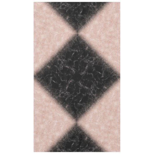 Elegant faux roos gold confetti black marble afbee tafelkleed (Voorkant)