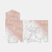 Elegant faux roos gold confetti white marble afbee bedankdoosjes (Uitgevouwen)