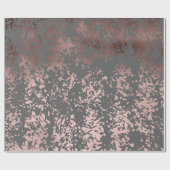 elegant faux roos gold en grijze borstels cadeaupapier (Vlak)