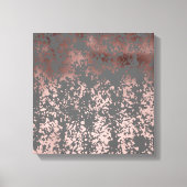 elegant faux roos gold en grijze borstels canvas afdruk (Voorkant)