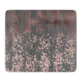 elegant faux roos gold en grijze borstels snijplank (Voorkant)