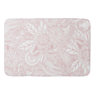 Elegant faux roos Gold floral mandala design Badmat