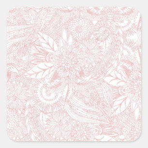 Elegant faux roos Gold floral mandala design Vierkante Sticker