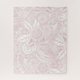 Elegant faux roos goudflorale mandala legpuzzel