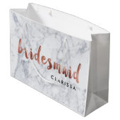 elegant faux roos goudmarmer large cadeauzakje (Achterkant Gekanteld)