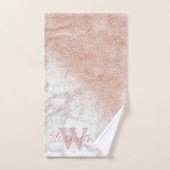 Élégant faux rose en or confetti image en marbre b (Serviette à main)