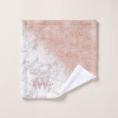 Élégant faux rose en or confetti image en marbre b (Gant de toilette)