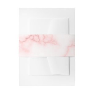 Elegant Faux Roze Marmer Uitnodigingen Wikkel