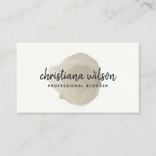 ELEGANT FAUX SILVER BLACK BRUSH STROKE CALLIGRAPHY VISITEKAARTJE