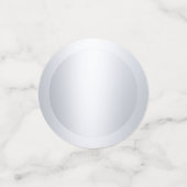 Elegant Faux Silver Metallic look Moderne Sjabloon Confetti (Kleine voorkant)