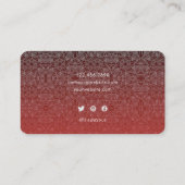 Elegant Faux Silver Ornamental Pattern Script Visitekaartje (Achterkant)