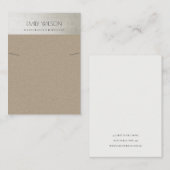 ELEGANT FAUX SILVER RUSTIC KRAFT KETTING DISPLAY VISITEKAARTJE (Voorkant / Achterkant)