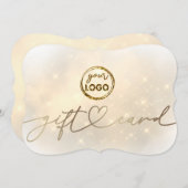 elegant faux spaart je logo cadeaukaart kaart (Voorkant / Achterkant)