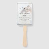 Elegant Faux Vellum Effect Overlay Foto bruiloft Handwaaier (Voorkant)