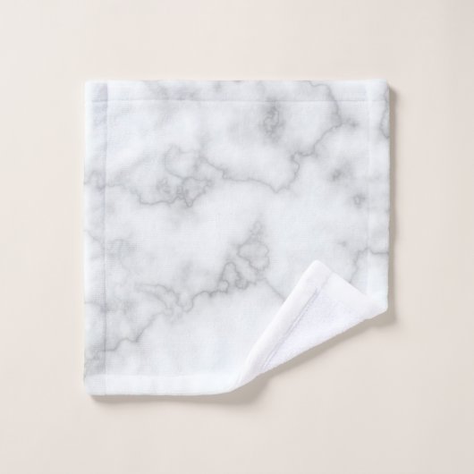 Elegant Faux White Marble (Gant de toilette)