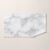 Elegant Faux White Marble (Serviette à main)