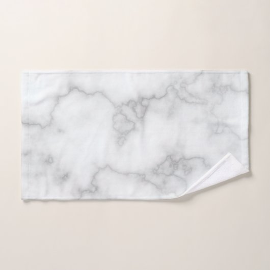 Elegant Faux White Marble (Serviette à main)