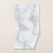 Elegant Faux White Marble Bad Handdoek (Handdoek)