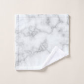 Elegant Faux White Marble Bad Handdoek (Wasdoekje)