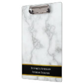 Elegant Faux White Marble Professional Klembord (Links)