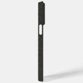 Elegant Faux zwart leder look monogram Case-Mate iPhone Case (Achterkant / Rechts)