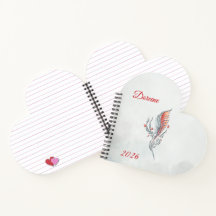 Elegant Feather Floral Watercolour notebook