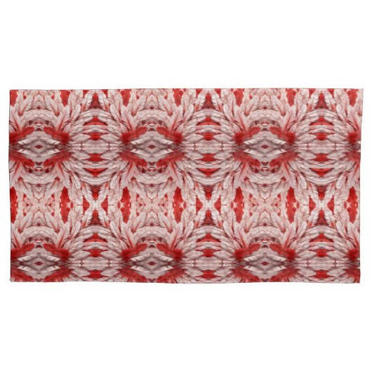 Elegant Feather Pillowcases – Matching Bedroom Bed Kussensloop (Voorkant-Links)